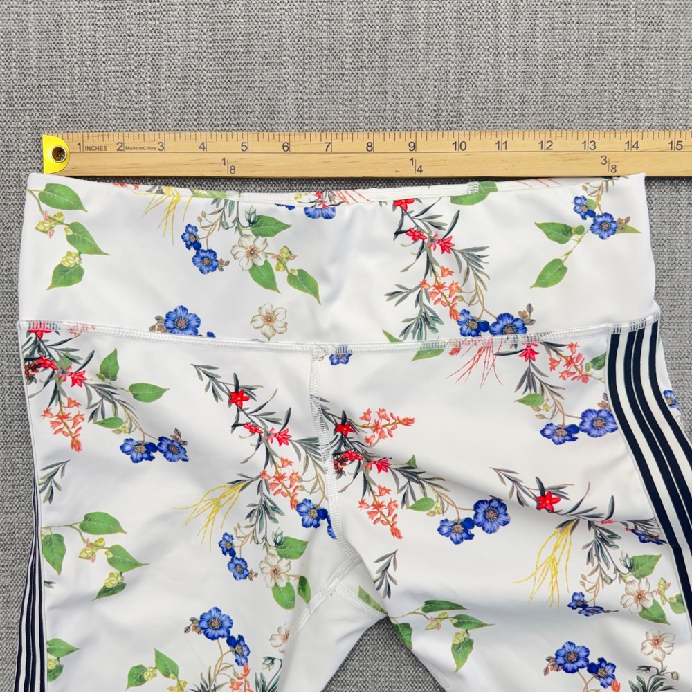 Athleta Contender Blossom Floral 7/8 Running Tights Medium Side Stripe - Picture 8 of 16